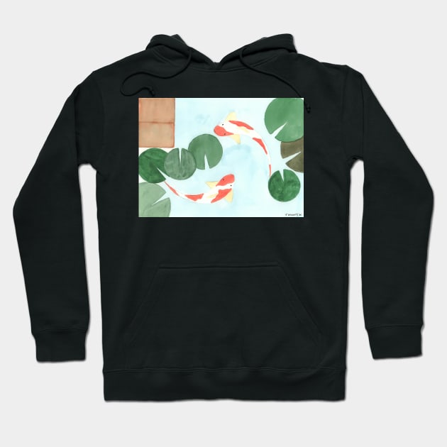 The Koi Pond Hoodie by jamesknightsart